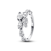 Sparkling Overlapping Band Ring