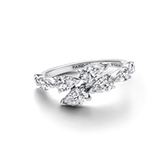 Sparkling Overlapping Band Ring