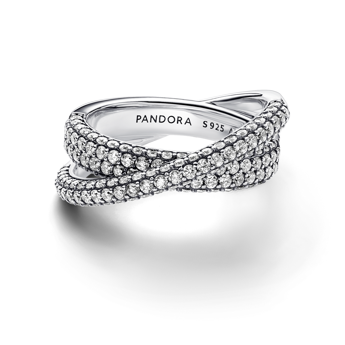 Pandora Timeless Pavé Crossover Dual Band Ring