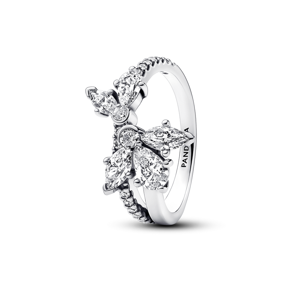 FINAL SALE - Sparkling Asymmetrical Herbarium Cluster Ring