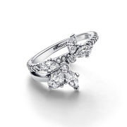 FINAL SALE - Sparkling Asymmetrical Herbarium Cluster Ring