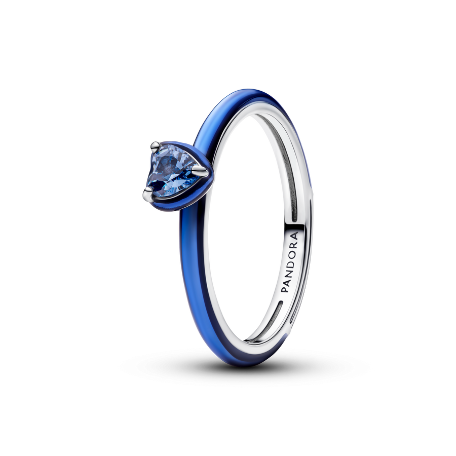 Blue Chakra Heart Ring