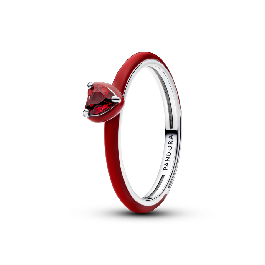 Red Chakra Heart Ring