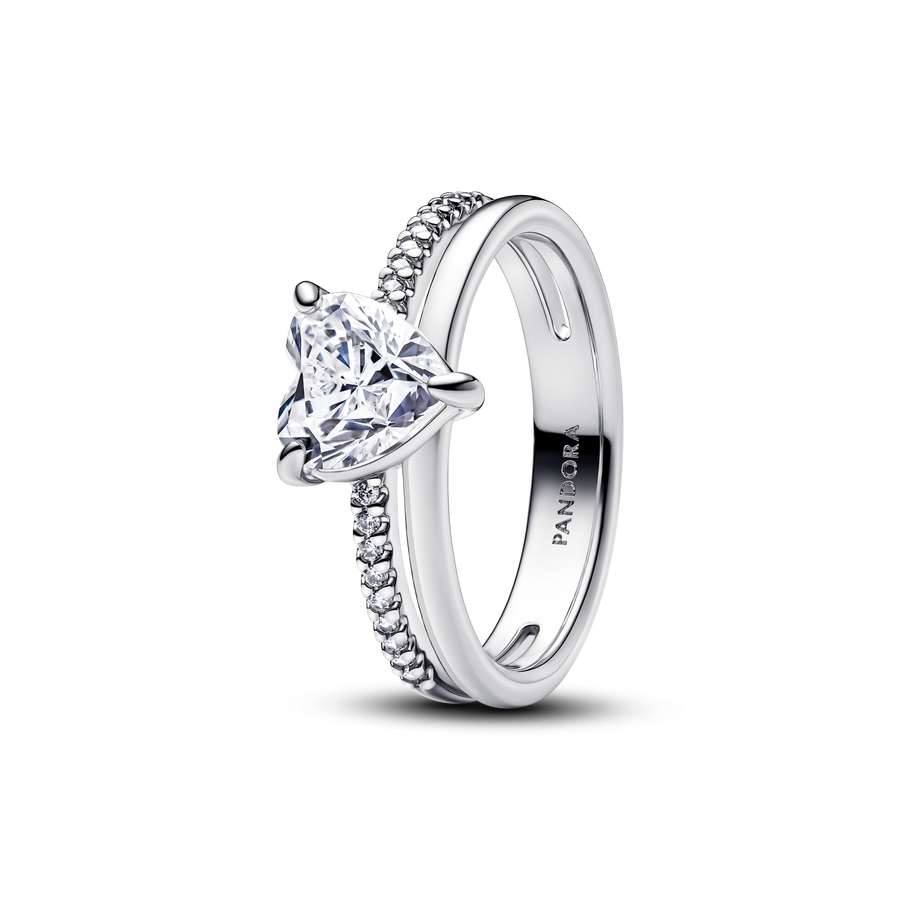 Double Band Heart Ring
