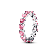Band of Pink Hearts Ring
