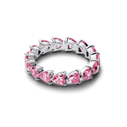 Band of Pink Hearts Ring