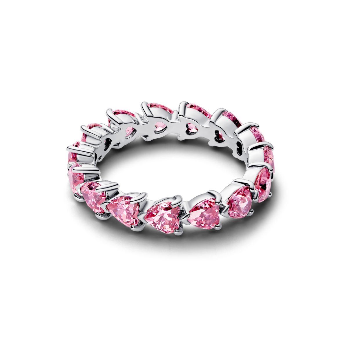 Band of Pink Hearts Ring