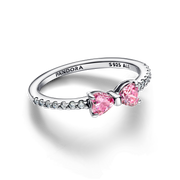 Sparkling Pink Bow Ring