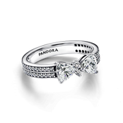 Sparkling Bow Double-row Ring