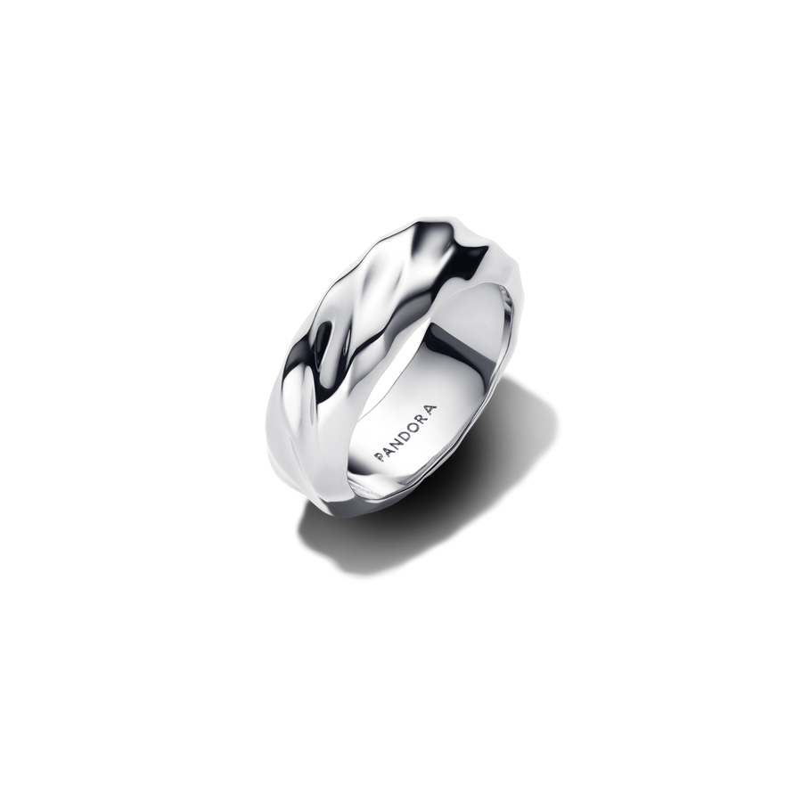 Rippled Wide Band Ring