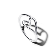 Organically Shaped Heart Small Ring