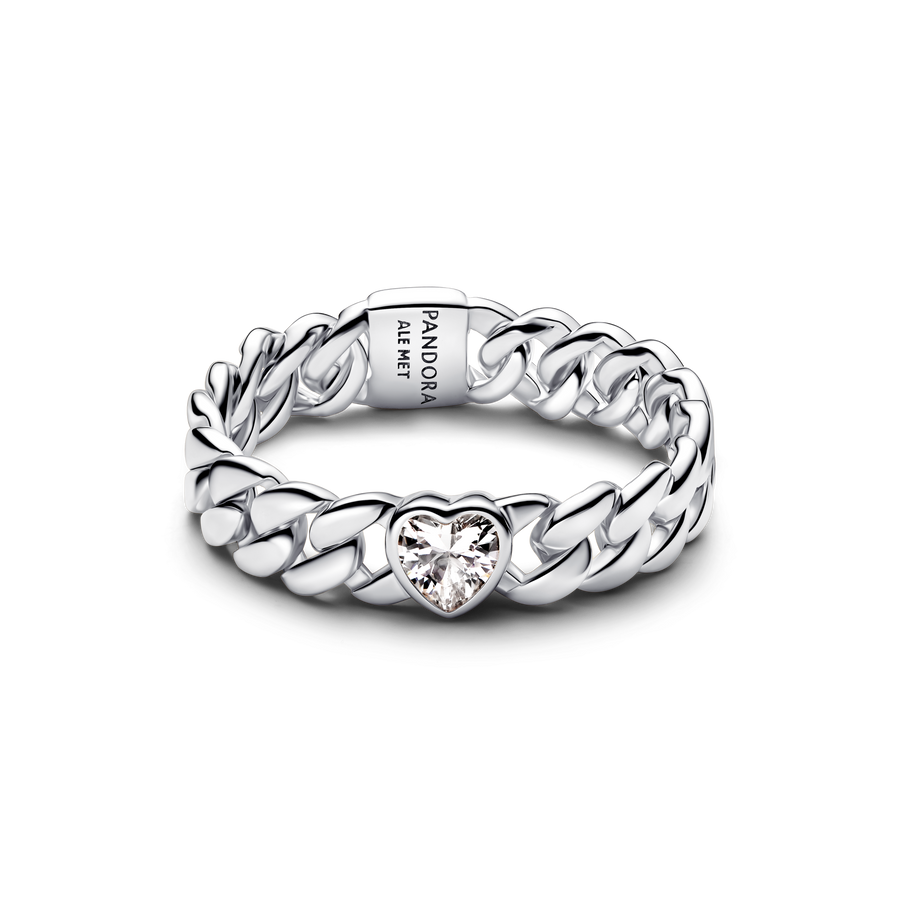 Heart Cuban Chain Ring