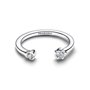 Pandora Talisman Sterling Silver Lab-Grown Diamond Heart & Star Open Ring