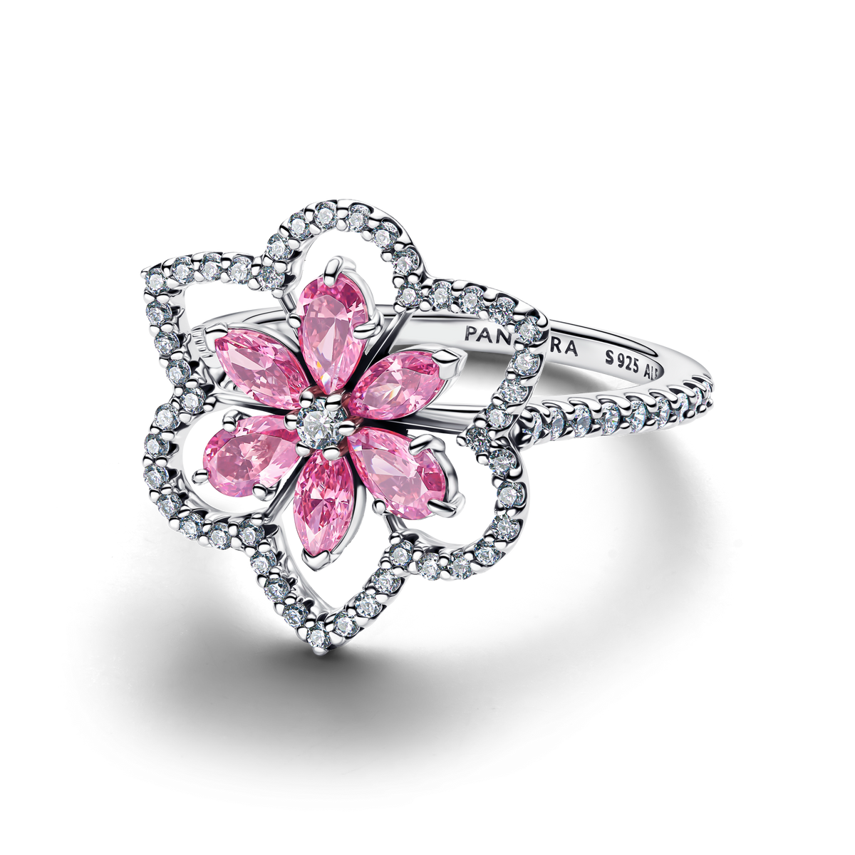 Double Flower Cocktail Ring