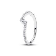 Sparkling Split Solitaire Pavé Ring Stack