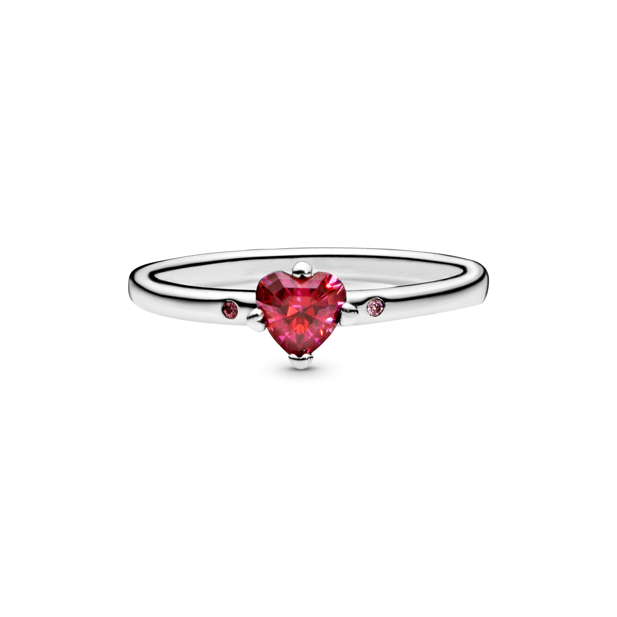 Sparkling Red Heart Ring