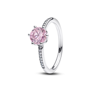 Pink Sparkling Crown Ring