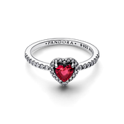Elevated Red Heart Ring