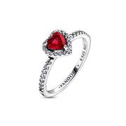 Elevated Red Heart Ring