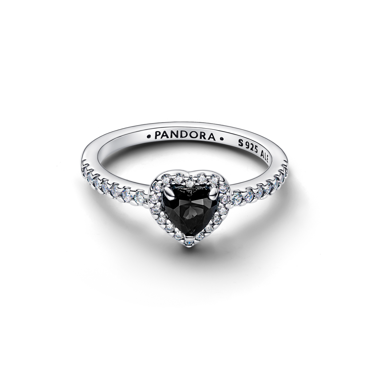 Elevated Black Heart Ring
