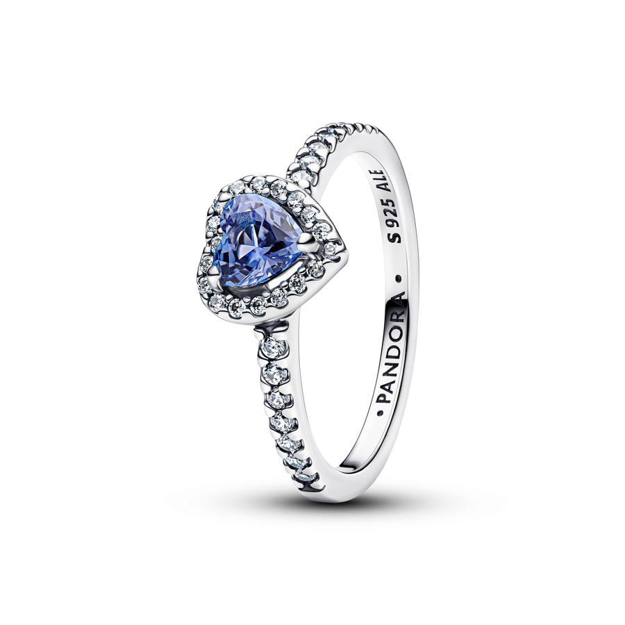 Sparkling Elevated Heart Ring