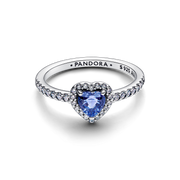 Sparkling Elevated Heart Ring