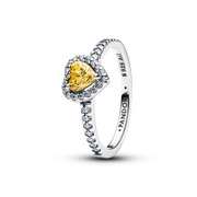 Sparkling Elevated Heart Ring
