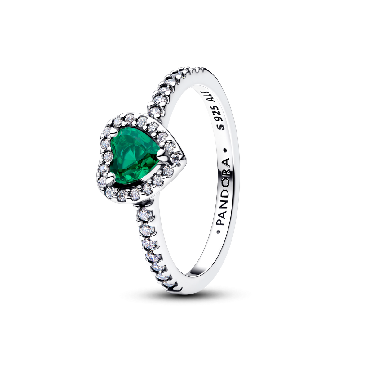 Elevated Royal Green Heart Ring
