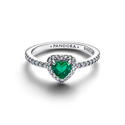 Elevated Royal Green Heart Ring