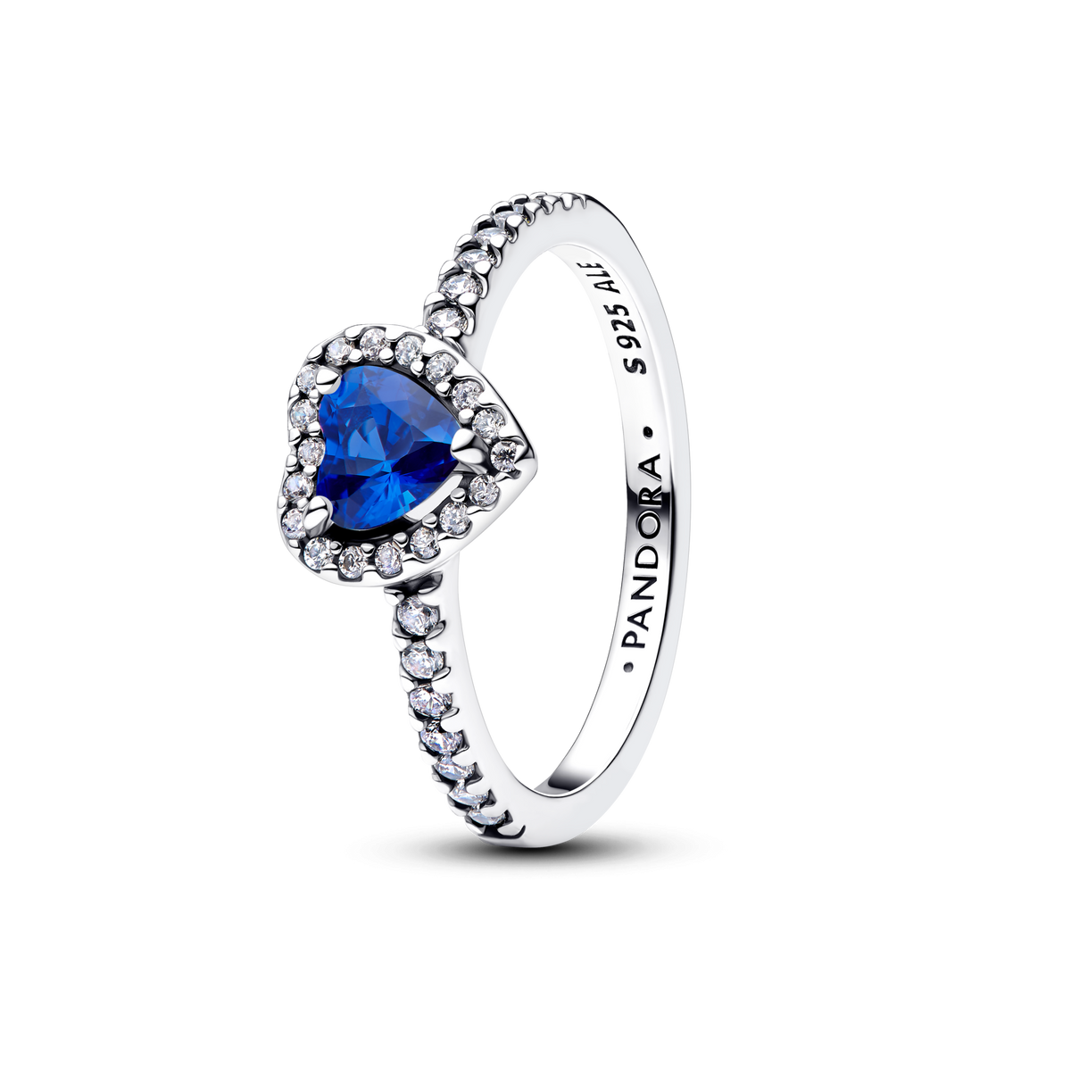 Elevated Princess Blue Heart Ring
