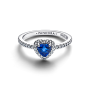 Elevated Princess Blue Heart Ring