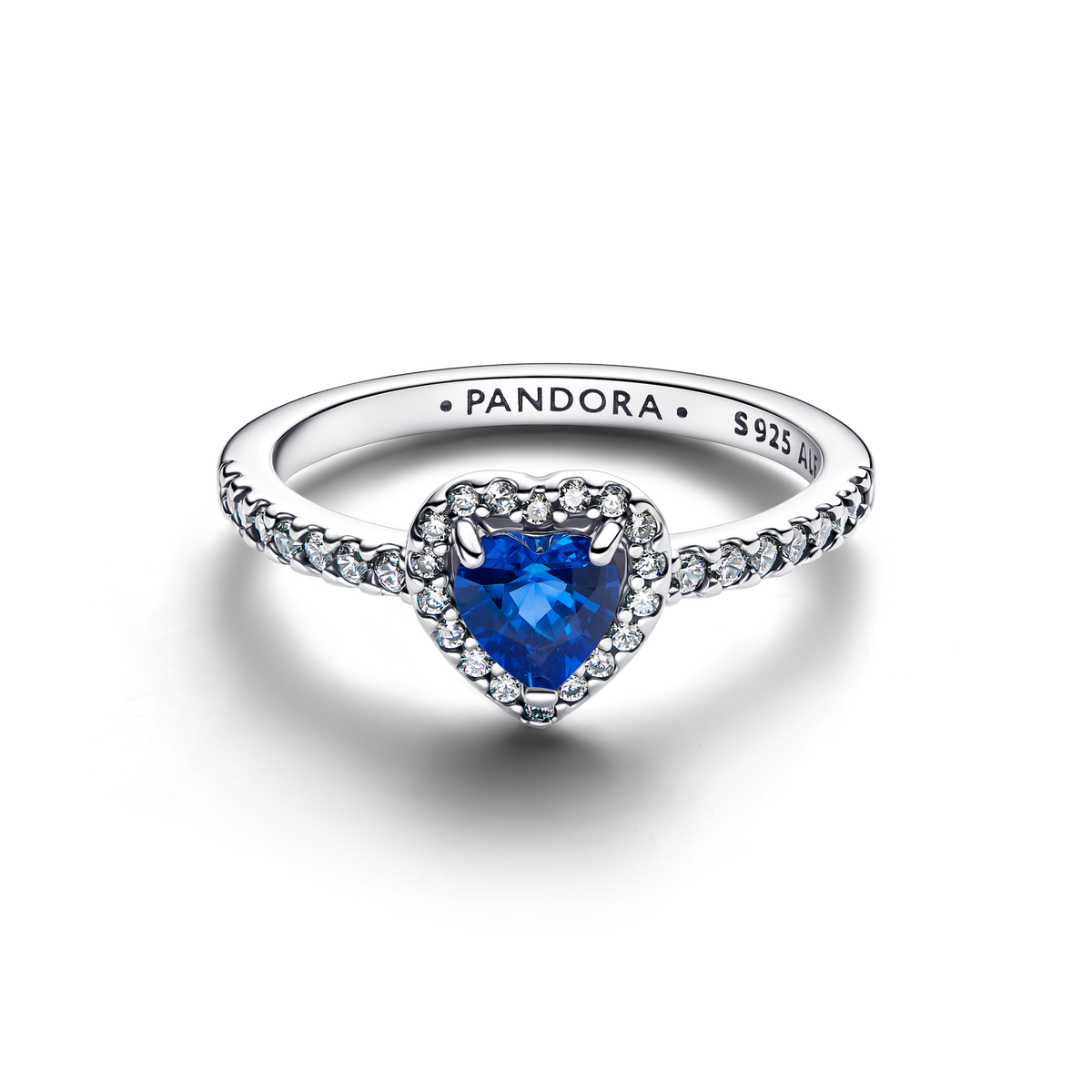 Elevated Princess Blue Heart Ring