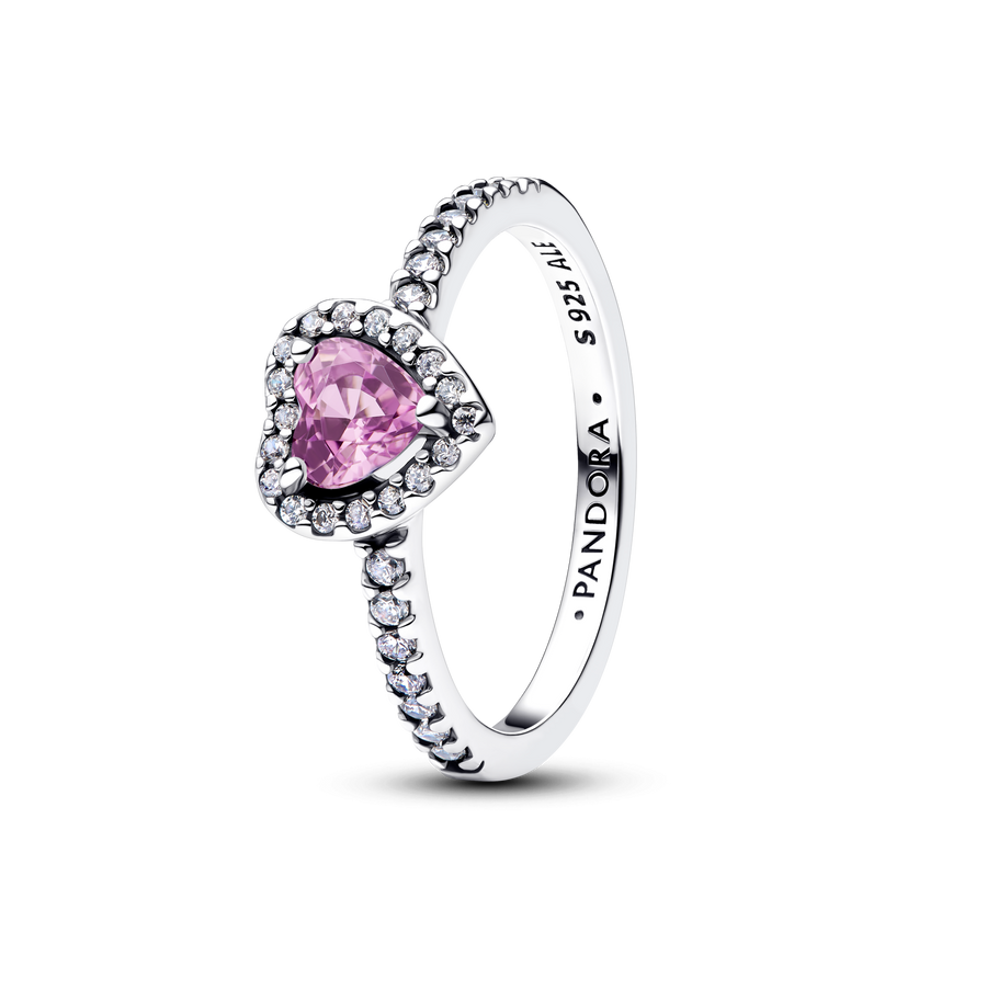 Elevated Light Purple Heart Ring