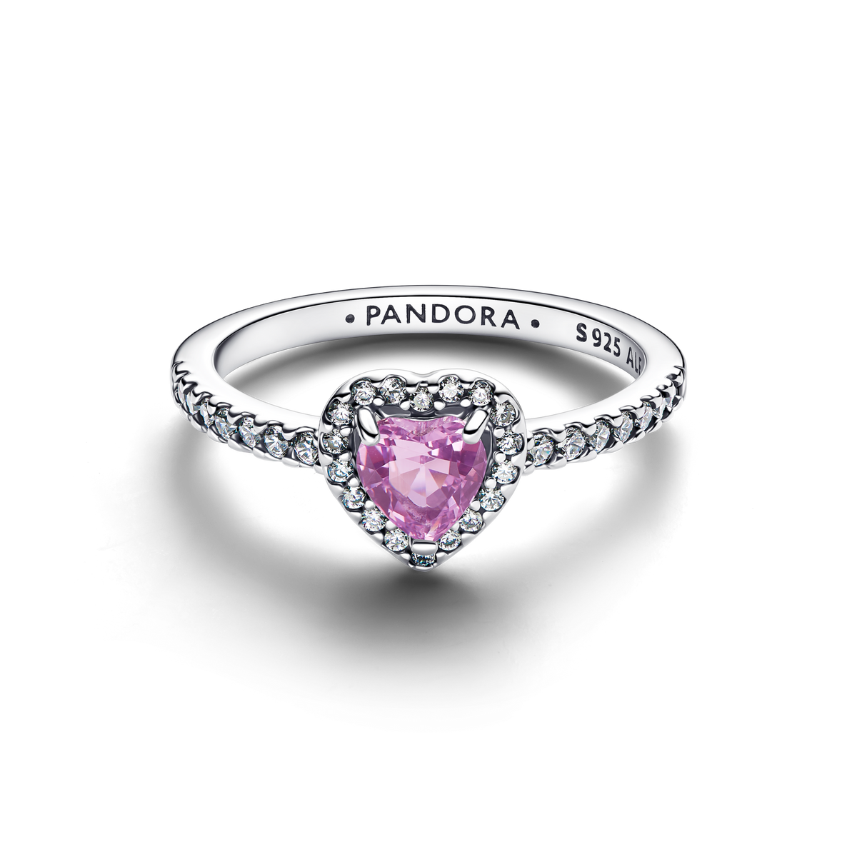 Elevated Light Purple Heart Ring