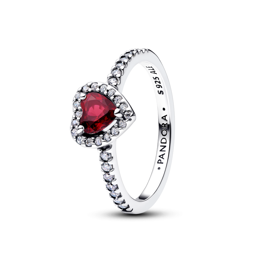 Elevated Fuchsia Rose Heart Ring