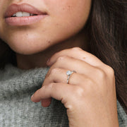 Clear Heart Solitaire Ring