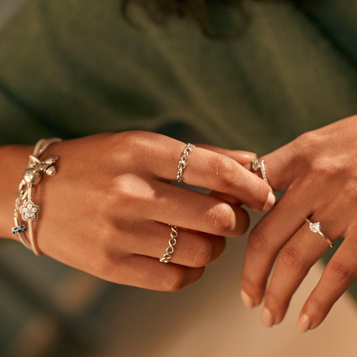 Clear Heart Solitaire Ring