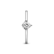 Clear Heart Solitaire Ring