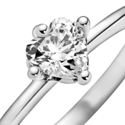 Clear Heart Solitaire Ring
