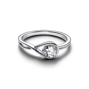 FINAL SALE - Pandora Infinite Sterling Silver Lab-grown Diamond Ring