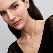 Organically Shaped Oval & Treated Freshwater Cultured Pearl Necklace