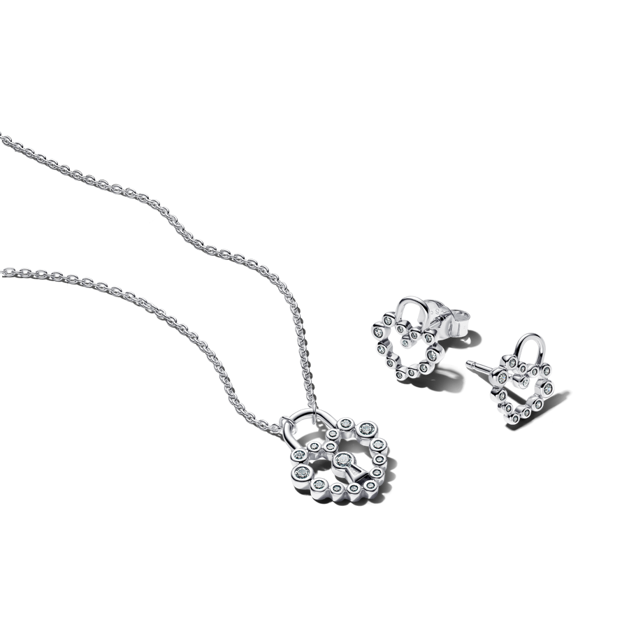 Sparkling Heart Padlock Gift Set