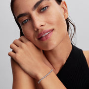 Triple Stone Heart Bracelet