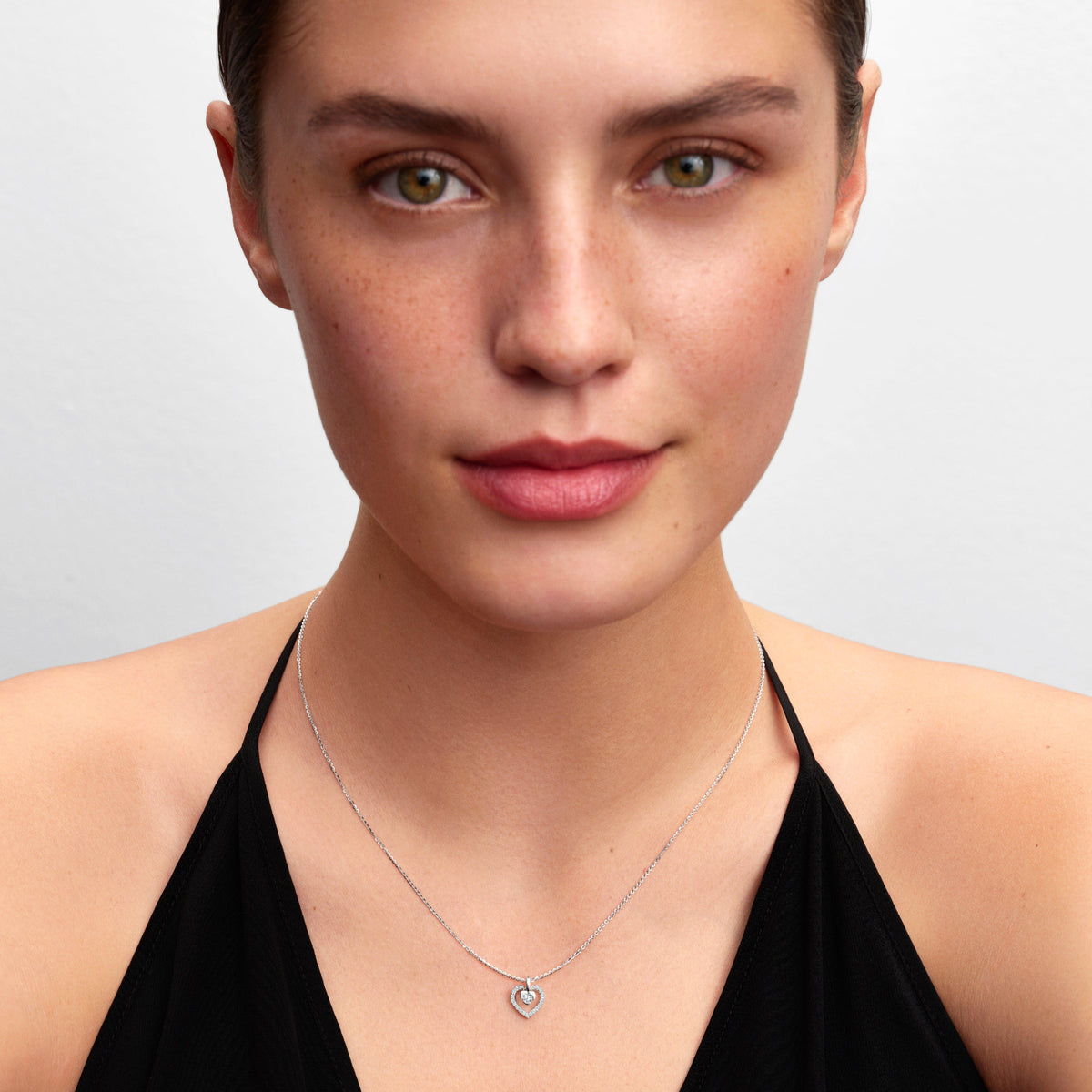 Pandora Talisman Sterling Silver Lab-Grown Diamond Heart Pendant Necklace