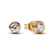 Pandora Era Bezel 14k Gold Lab-grown Diamond Earrings