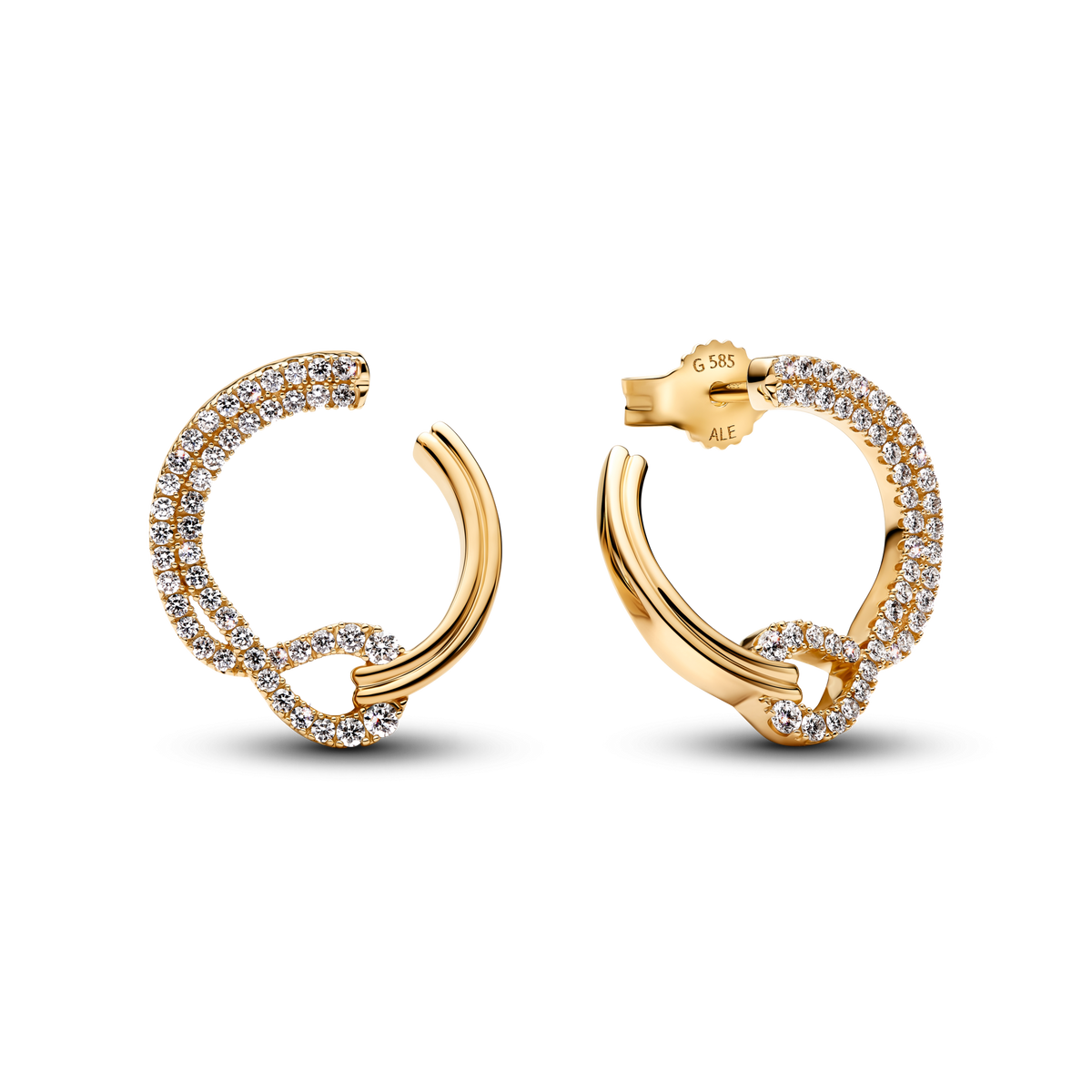 Pandora Infinite Lab-grown Diamond Pavé Open Circle Stud Earrings