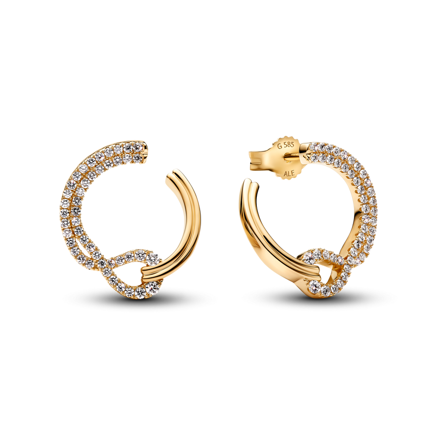Pandora Infinite Lab-grown Diamond Pavé Open Circle Stud Earrings