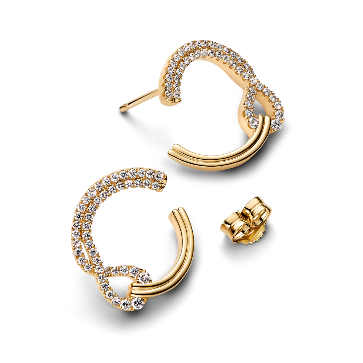Pandora Infinite Lab-grown Diamond Pavé Open Circle Stud Earrings