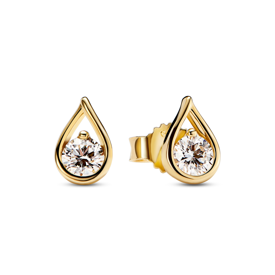 Pandora Infinite 14k Gold Lab-grown Diamond Earrings