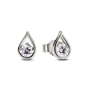 Pandora Infinite 14k White Gold Lab-grown Diamond Earrings